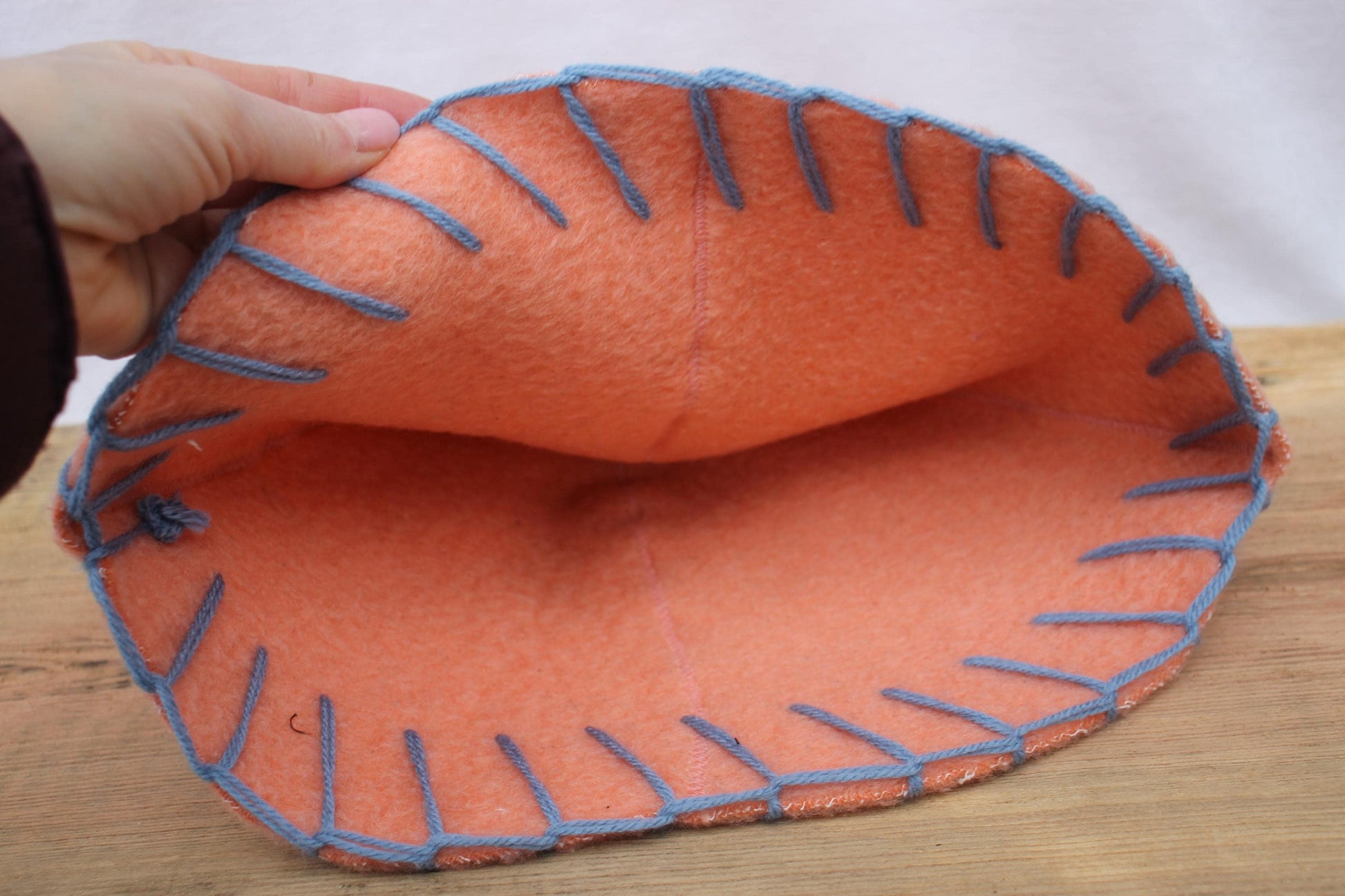 100% wool sauna hat thick, large hat for a bath,embrodiered organic sauna pink hat cool, handmade banya hat.