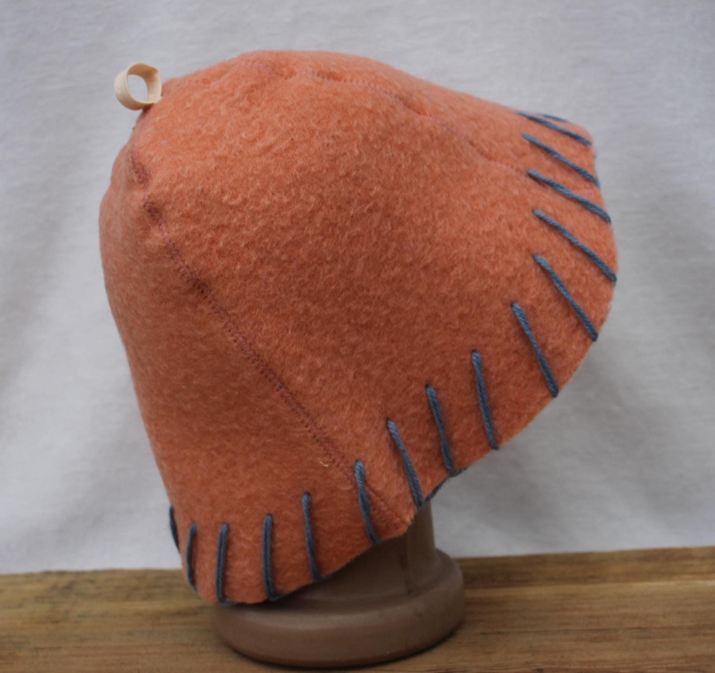100% wool sauna hat thick, large hat for a bath,embrodiered organic sauna pink hat cool, handmade banya hat.