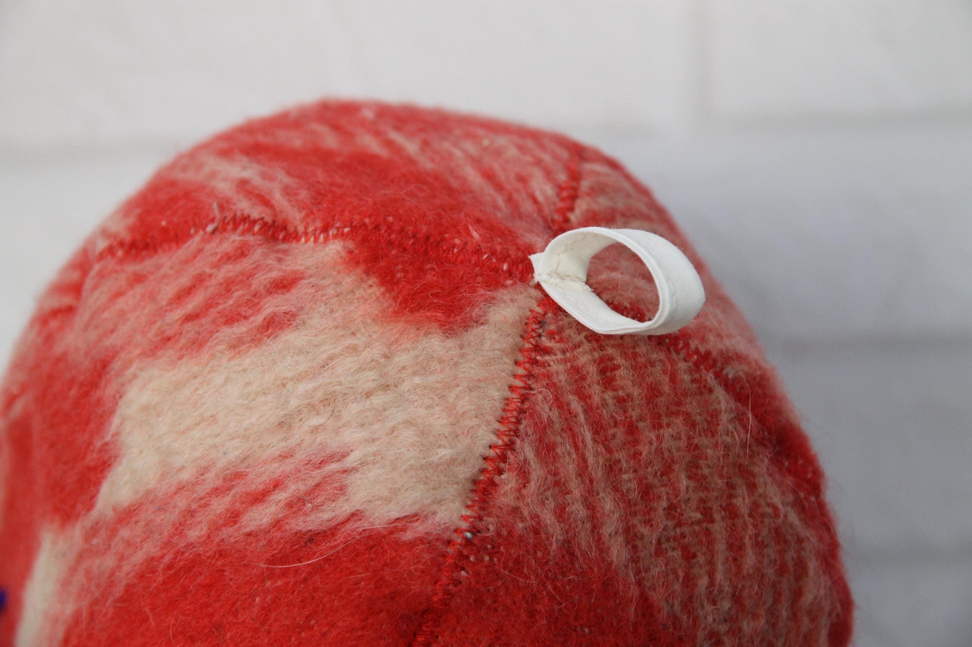 Wool Sauna Hat for Bath, Handmade red Banya Hat.