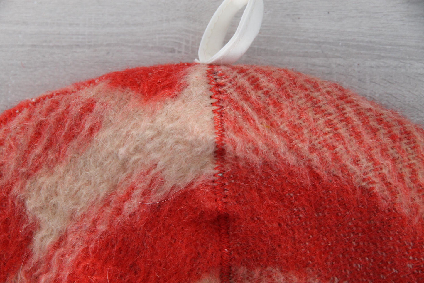 Wool Sauna Hat for Bath, Handmade red Banya Hat.