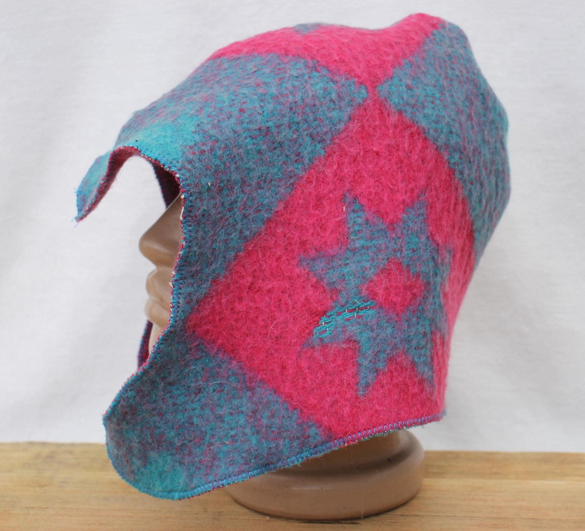 Sauna Hat 100% Natural Wool,sauna hat viking,sauna green hat cool,handmade sauna hat vegan,hat with mitten for a bath,sauna hat for men.