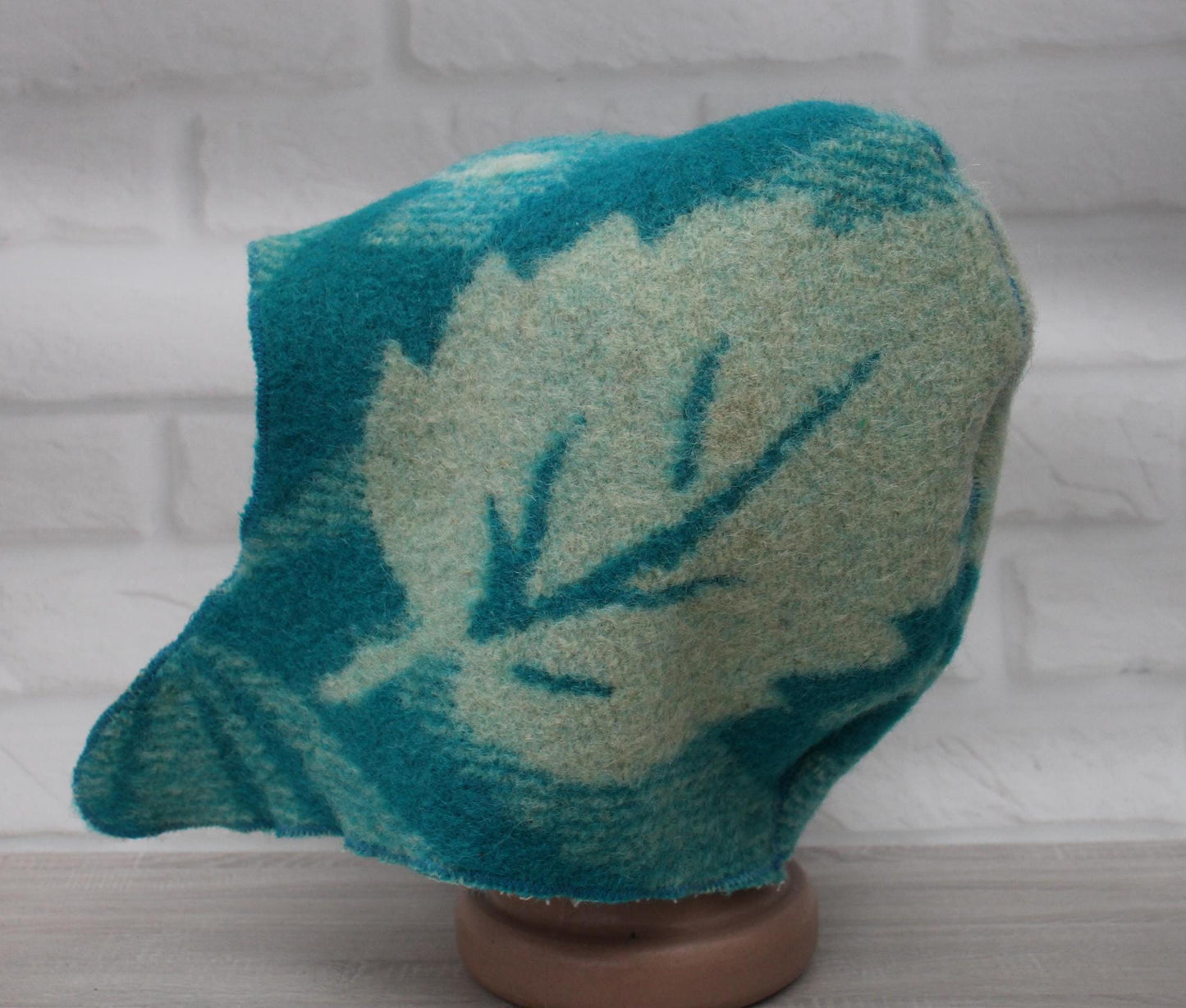 Sauna Hat 100% Natural Wool, handmade cool green blue sauna hat viking, sauna hat for men.