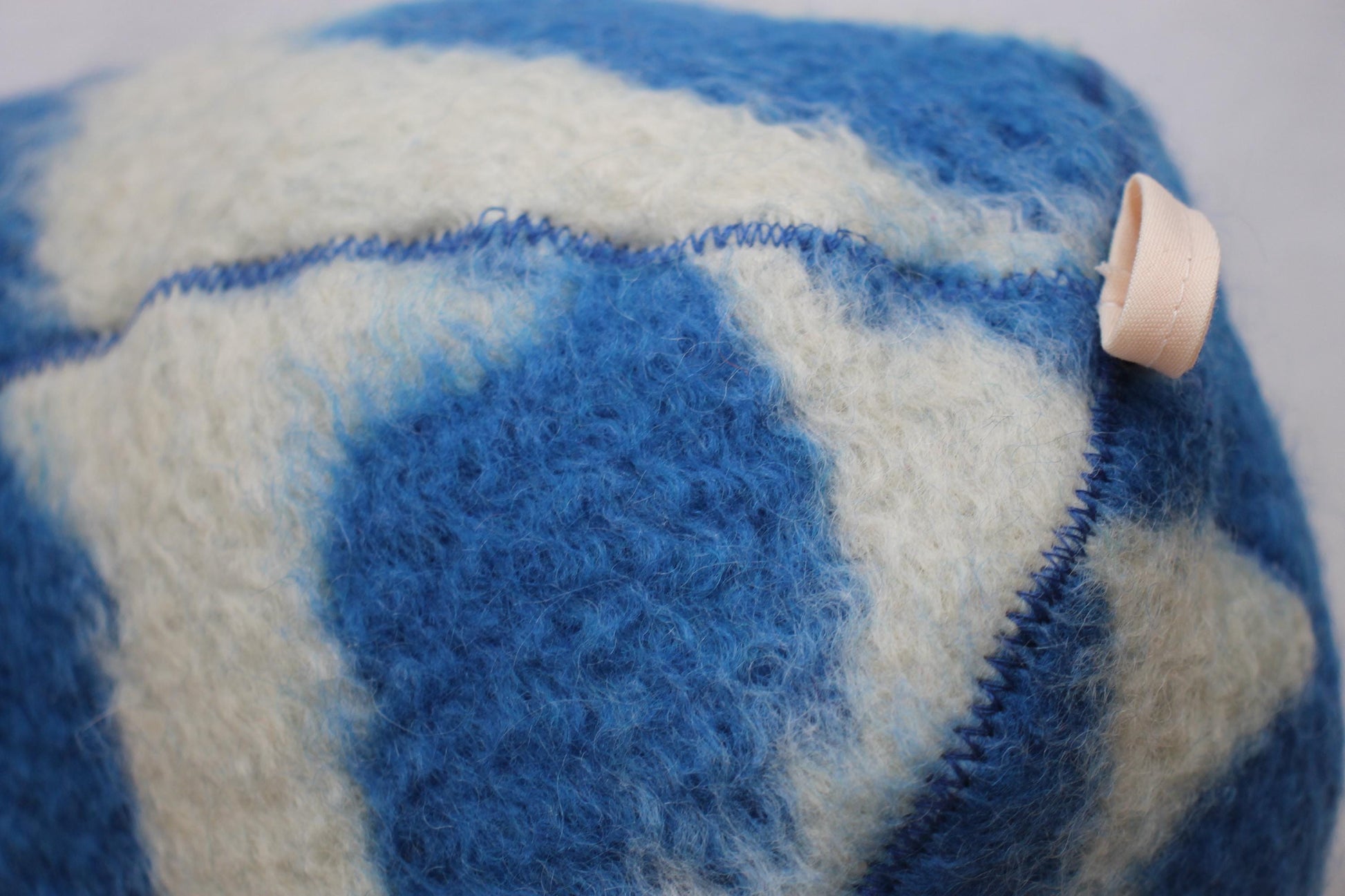 Wool Sauna Hat for Bath, Handmade blue Banya Hat.