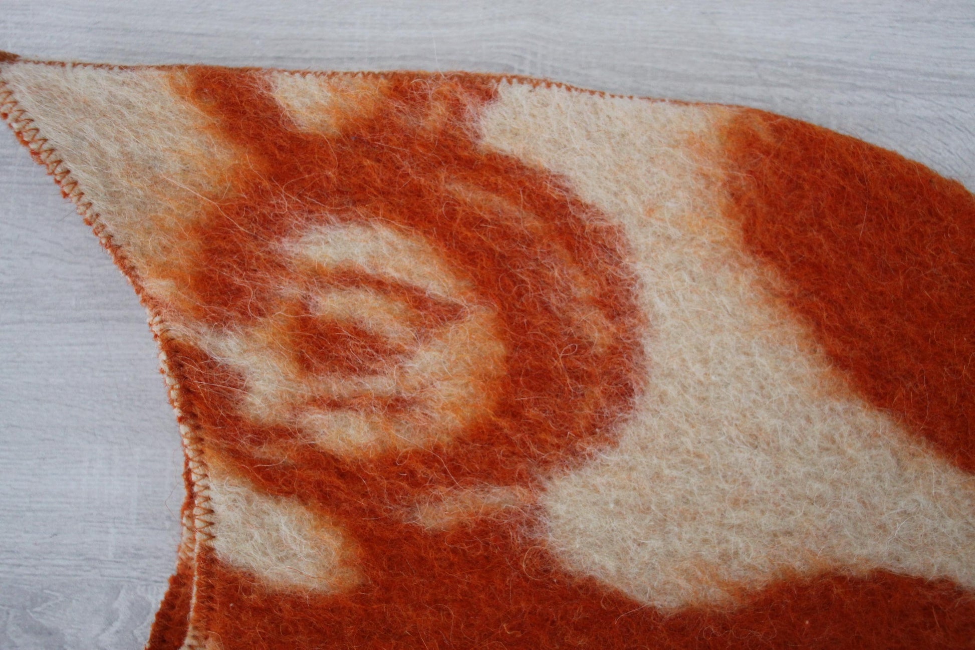 Sauna Hat 100% Natural Wool, handmade cool orange sauna hat viking, sauna hat for men.