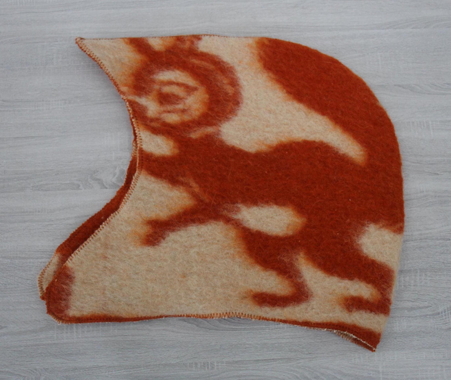 Sauna Hat 100% Natural Wool, handmade cool orange sauna hat viking, sauna hat for men.