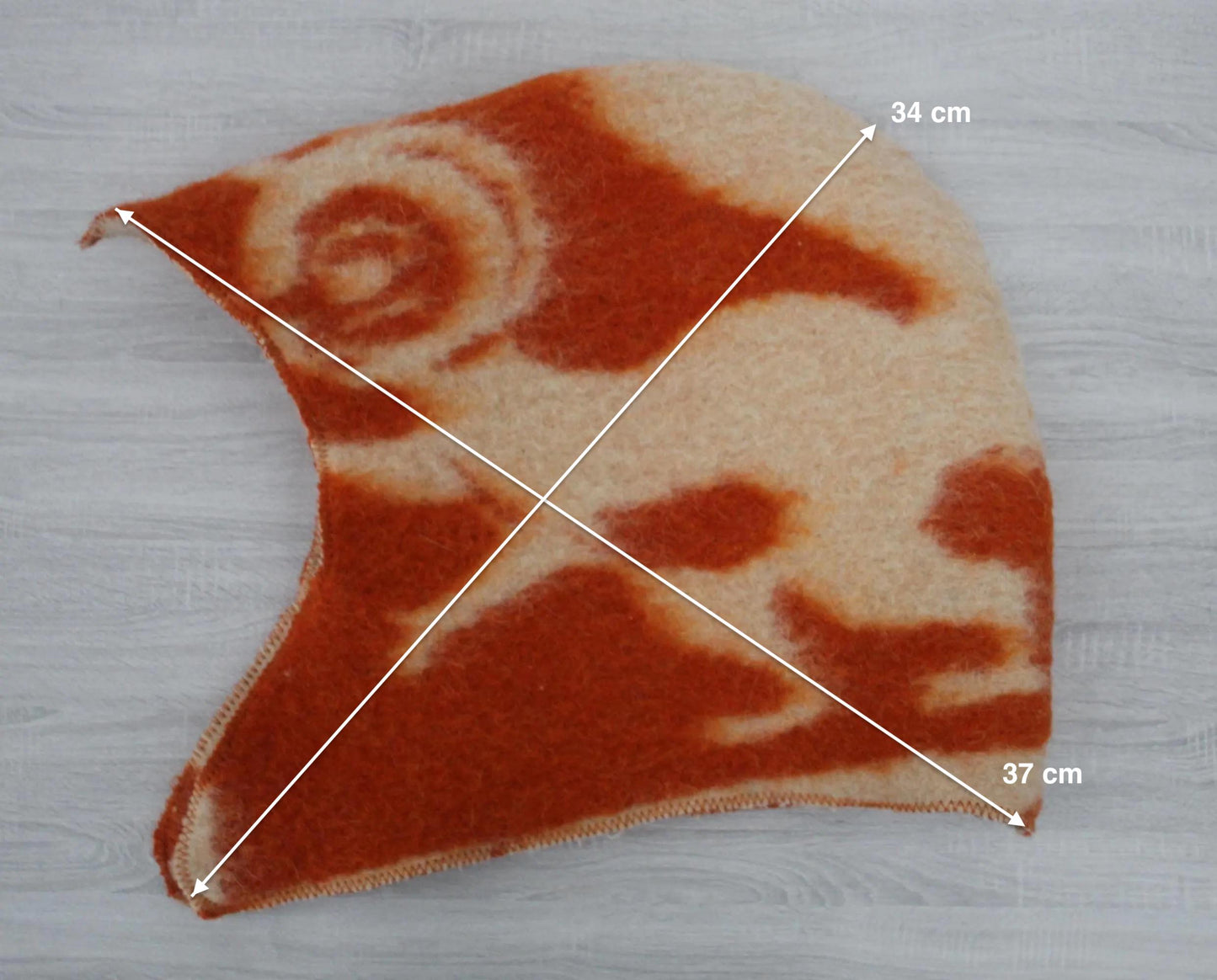 Sauna Hat 100% Natural Wool, handmade cool orange sauna hat viking, sauna hat for men.