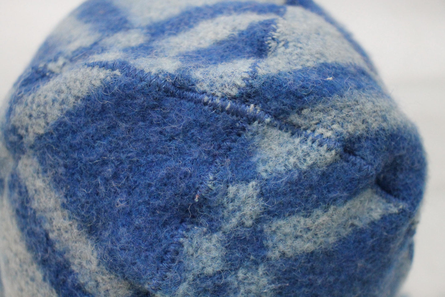 Wool Sauna Hat for Bath, Handmade blue Banya Hat.