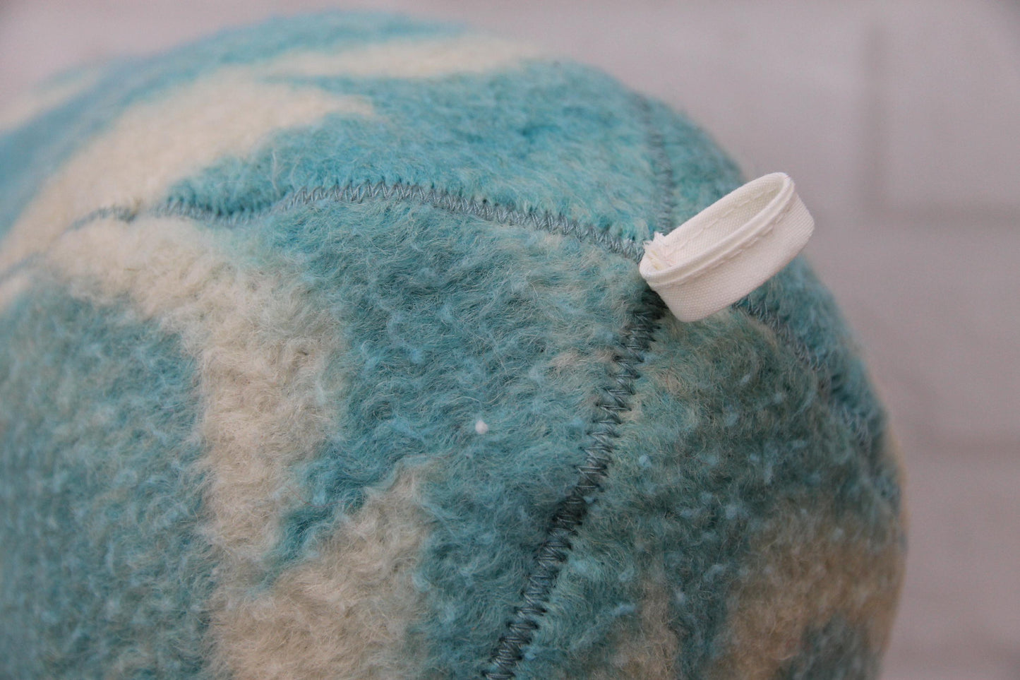 Wool Sauna Hat for Bath, Handmade blue Banya Hat.