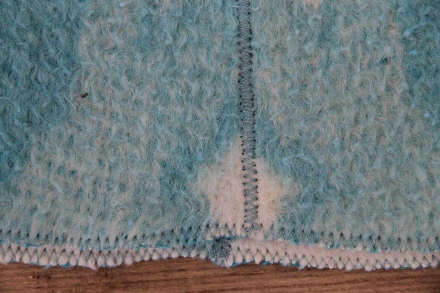 Wool Sauna Hat for Bath, Handmade blue Banya Hat.