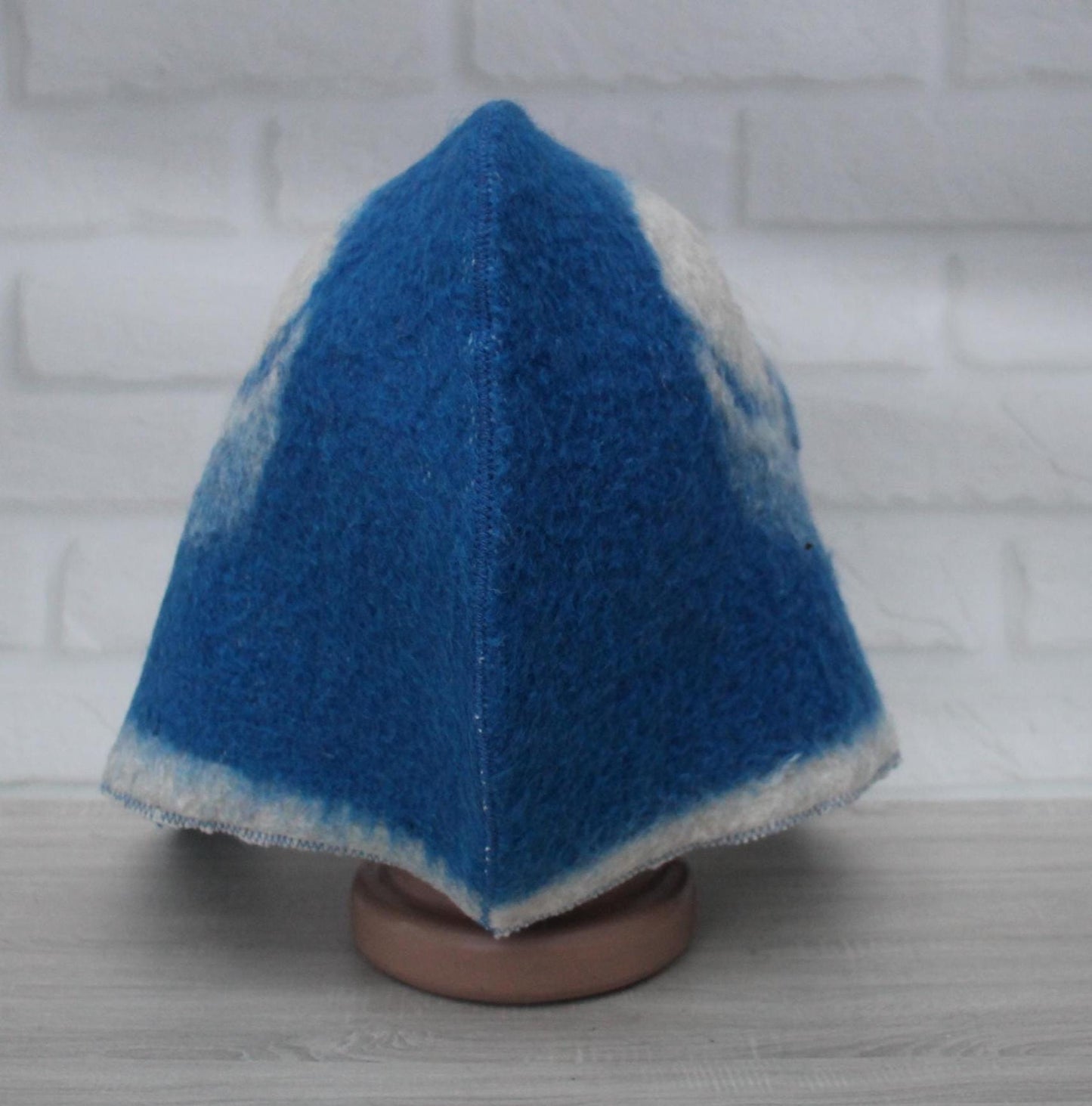 Sauna Hat 100% Natural Wool, sauna hat viking, sauna blue hat cool, handmade sauna hat, hat with mitten for a bath, sauna hat for men.
