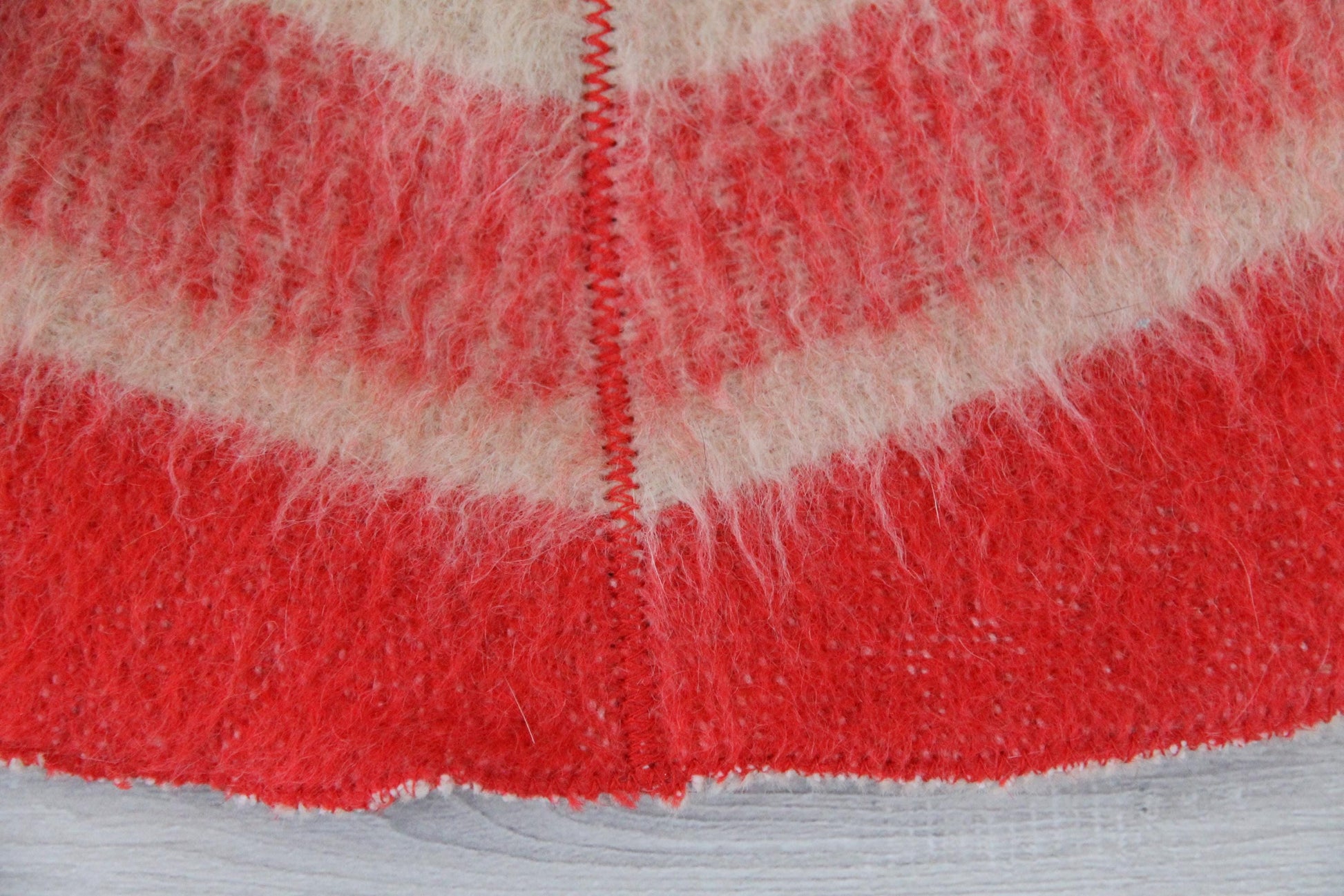 Wool Sauna Hat for Bath, Handmade red Banya Hat.