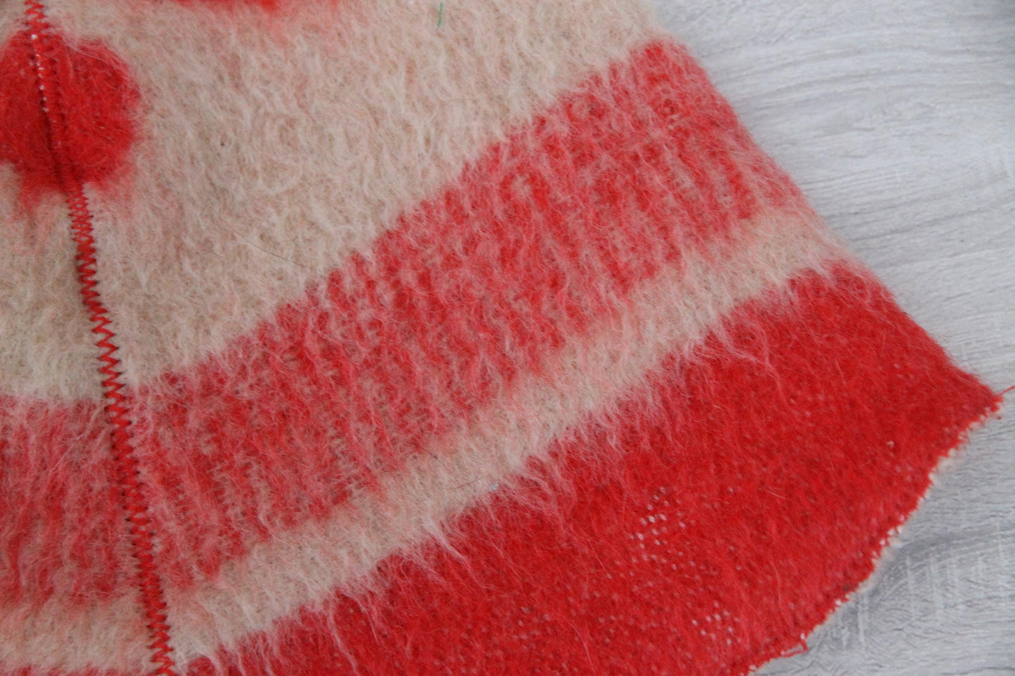 Wool Sauna Hat for Bath, Handmade red Banya Hat.