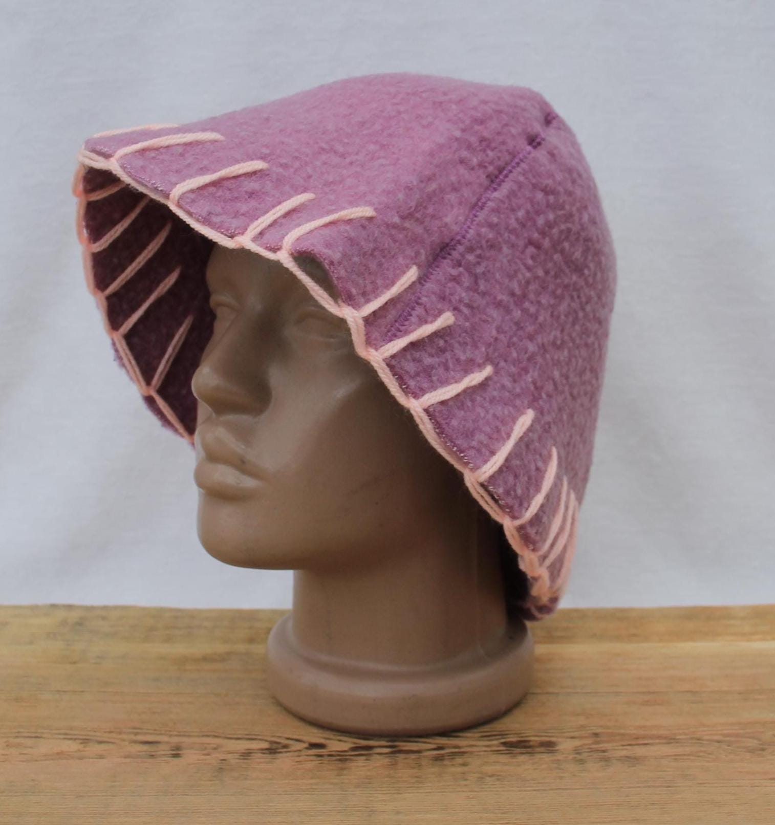 100% wool sauna hat thick,thick large hat for a bath,organic sauna hat,sauna pink hat cool,handmade banya hat vegan, embrodiered sauna hat.
