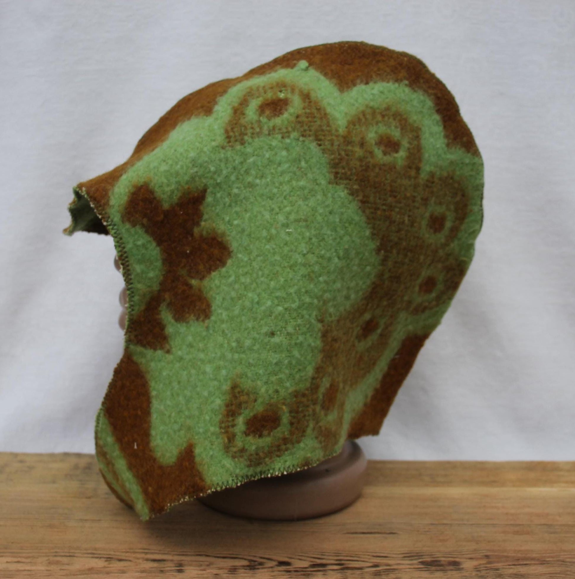 Sauna Hat 100% Natural Wool,sauna hat viking,sauna green hat cool,handmade sauna hat vegan,hat with mitten for a bath,sauna hat for men.