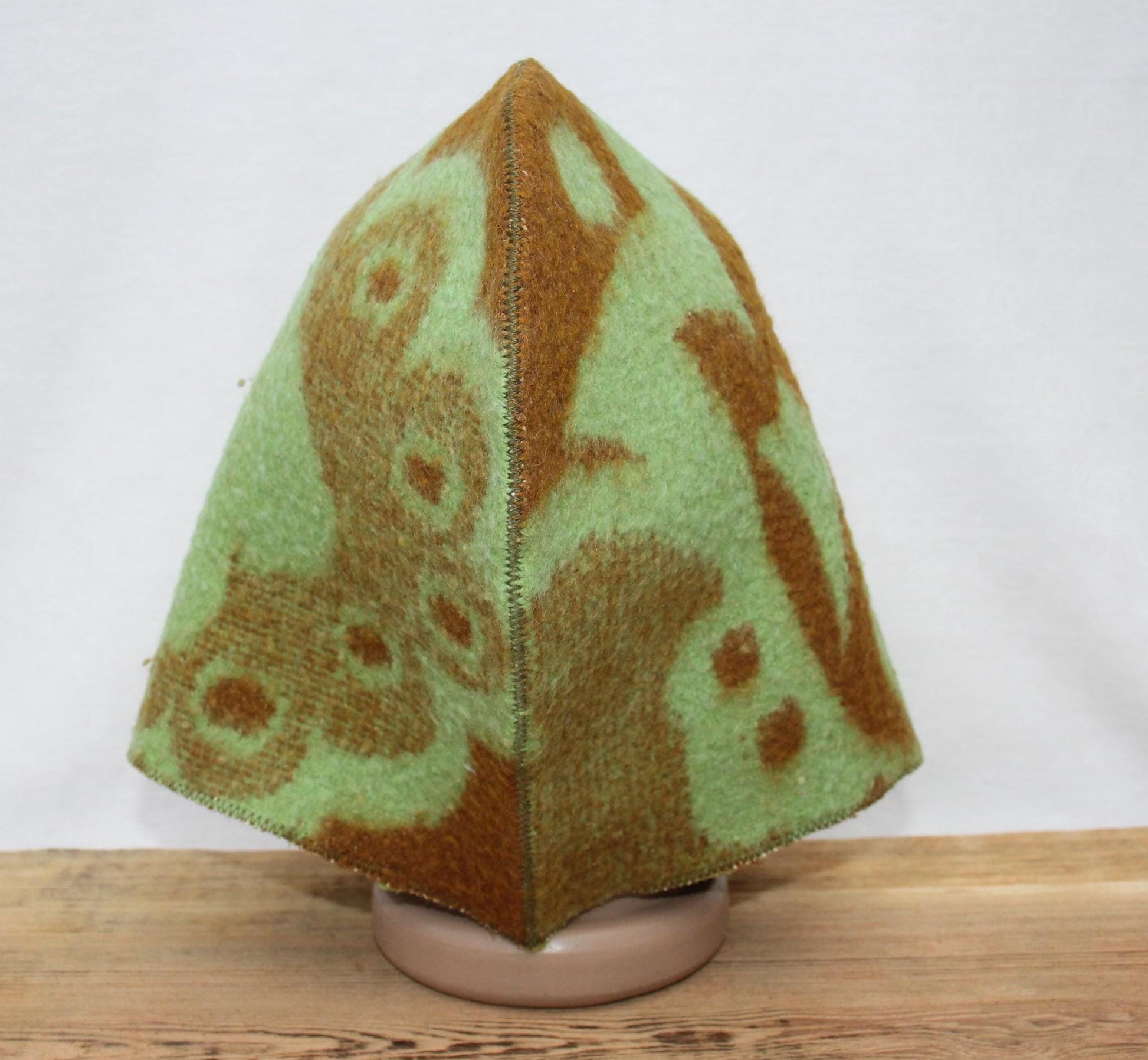 Sauna Hat 100% Natural Wool,sauna hat viking,sauna green hat cool,handmade sauna hat vegan,hat with mitten for a bath,sauna hat for men.