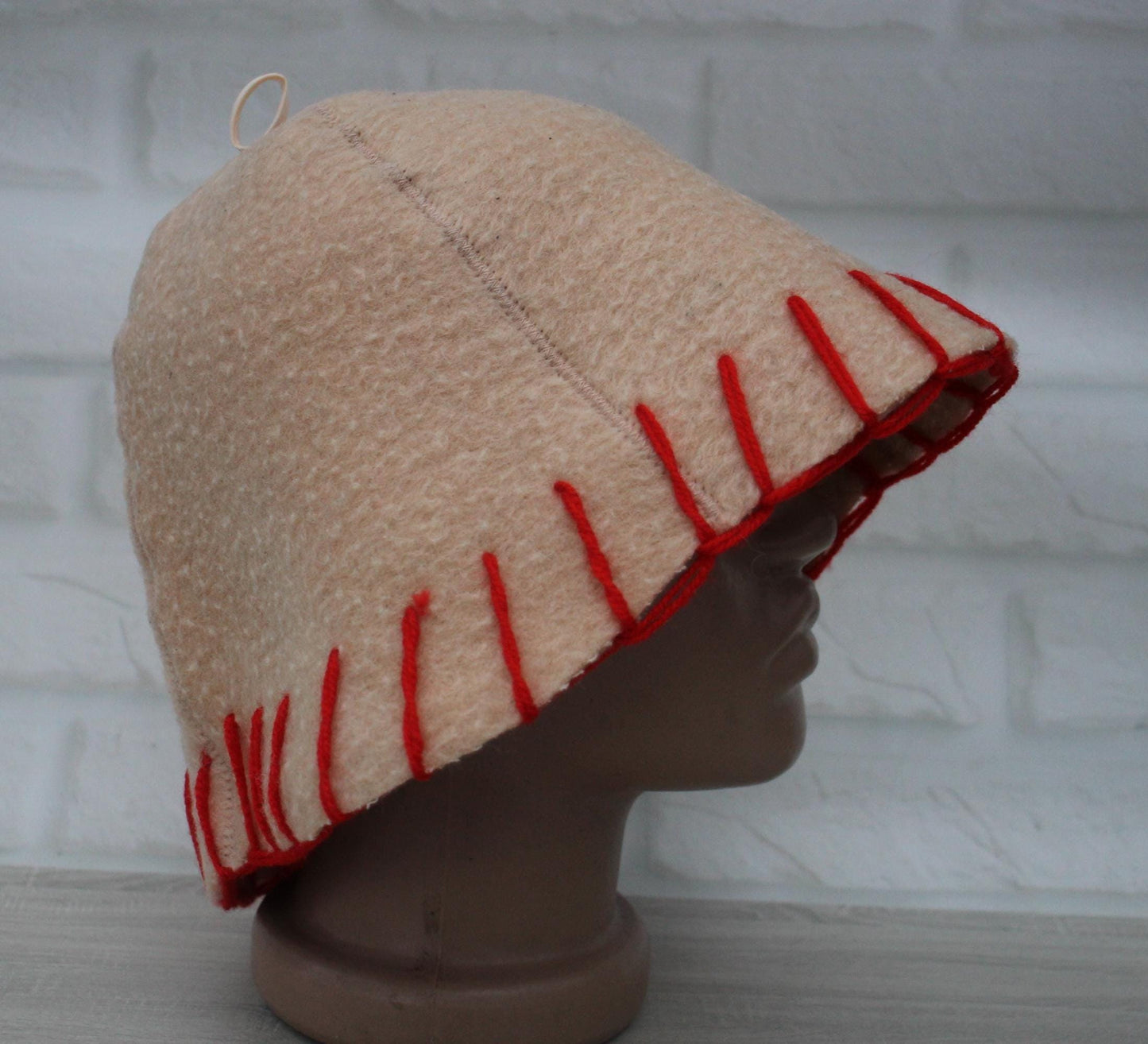 100% wool sauna hat thick,thick large hat for a bath,organic sauna hat,sauna pink hat cool,handmade banya hat vegan, embrodiered sauna hat.