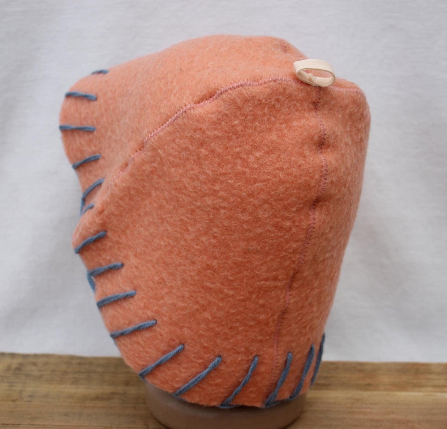 100% wool sauna hat thick, large hat for a bath,embrodiered organic sauna pink hat cool, handmade banya hat.