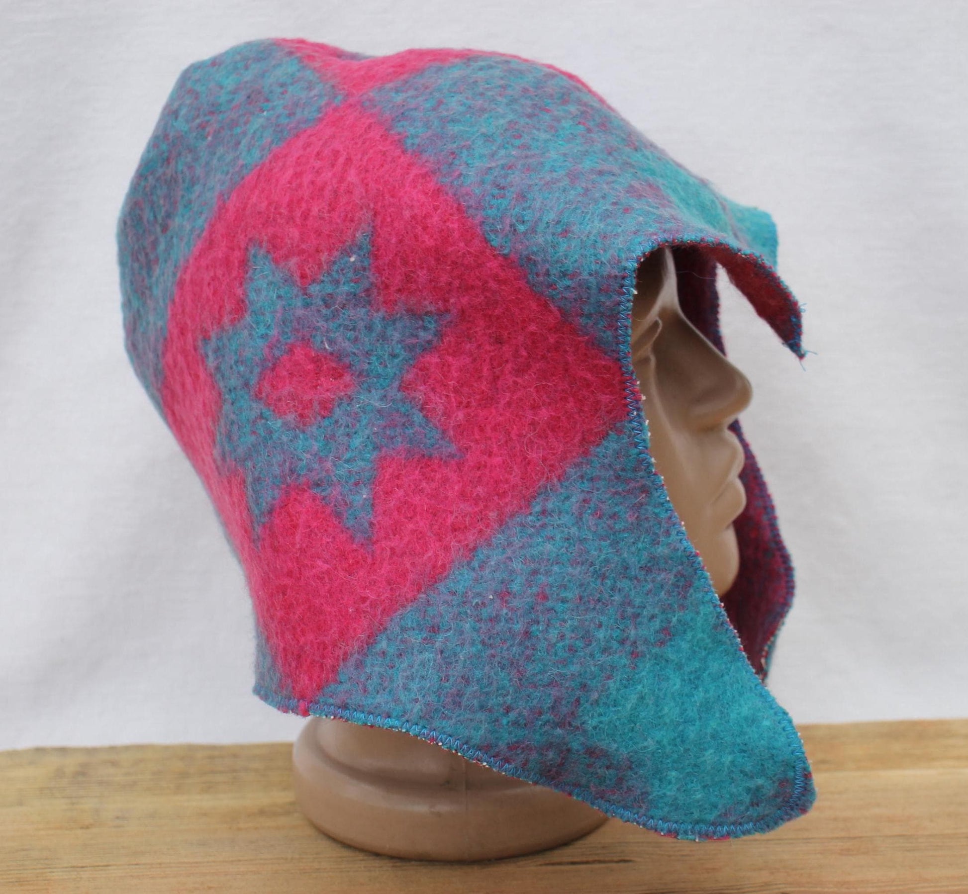 Sauna Hat 100% Natural Wool,sauna hat viking,sauna green hat cool,handmade sauna hat vegan,hat with mitten for a bath,sauna hat for men.