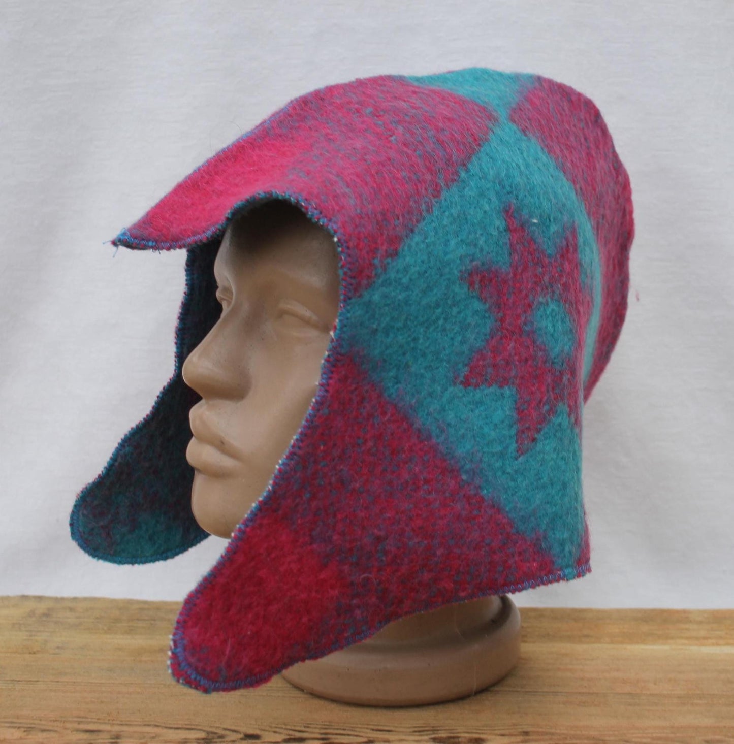 Sauna Hat 100% Natural Wool,sauna hat viking,sauna green hat cool,handmade sauna hat vegan,hat with mitten for a bath,sauna hat for men.