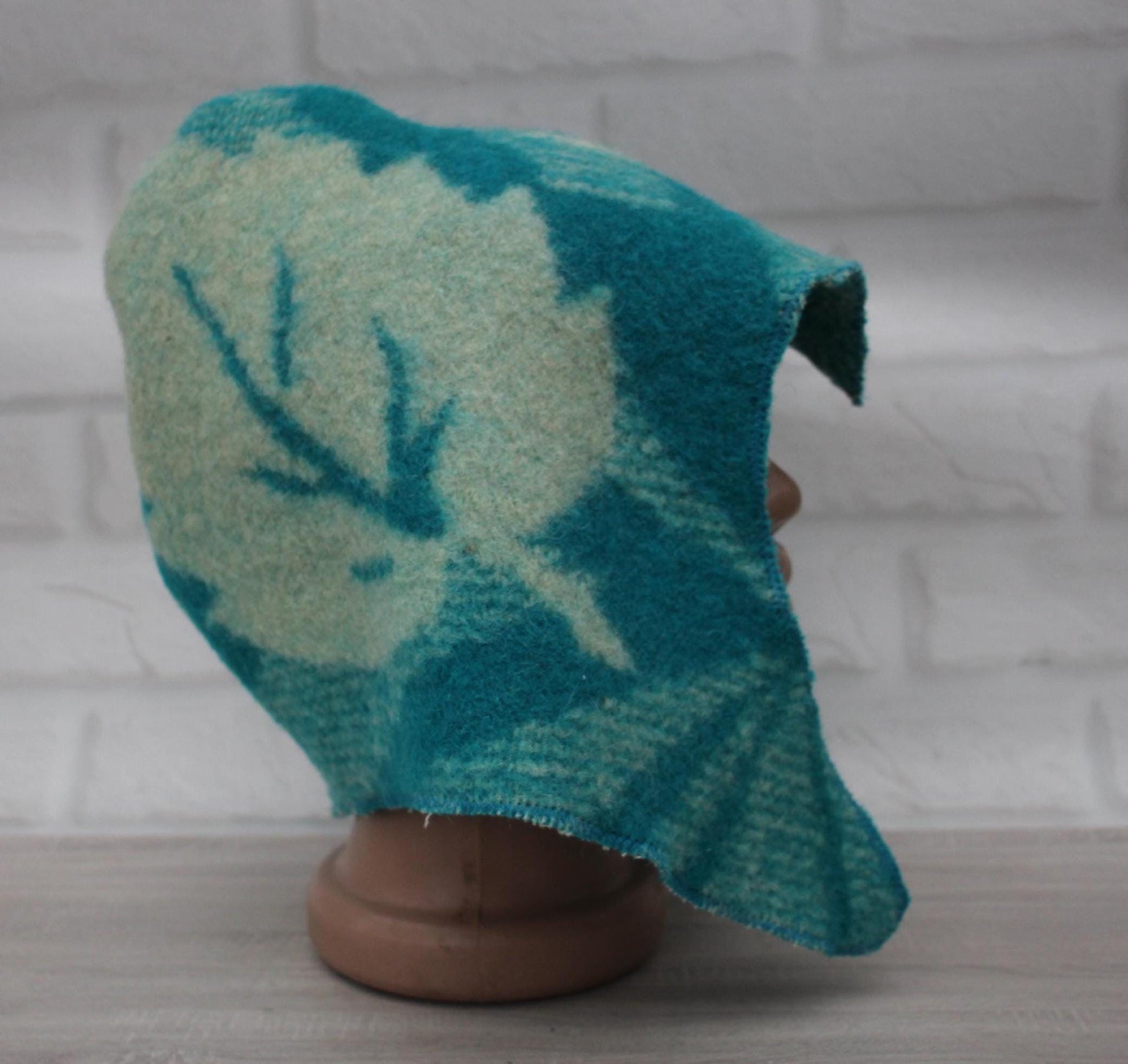 Sauna Hat 100% Natural Wool, handmade cool green blue sauna hat viking, sauna hat for men.