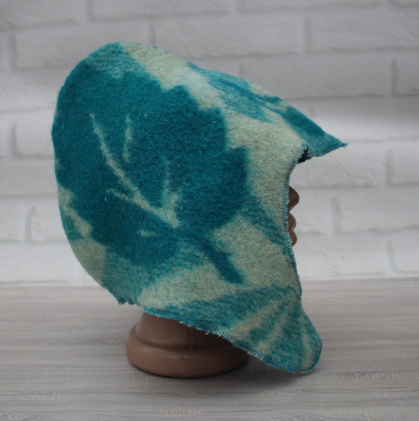 Sauna Hat 100% Natural Wool, handmade cool green blue sauna hat viking, sauna hat for men.