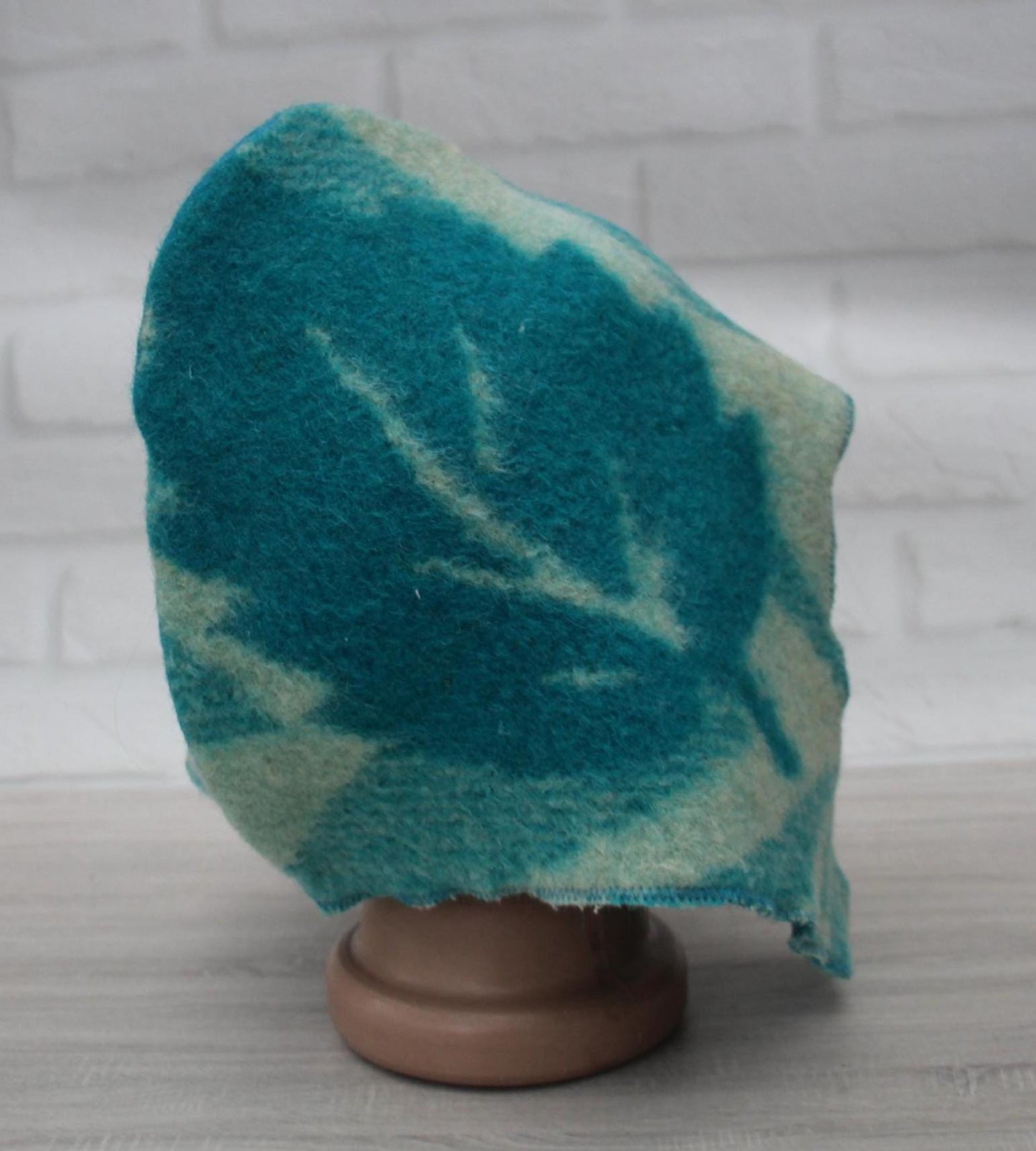 Sauna Hat 100% Natural Wool, handmade cool green blue sauna hat viking, sauna hat for men.