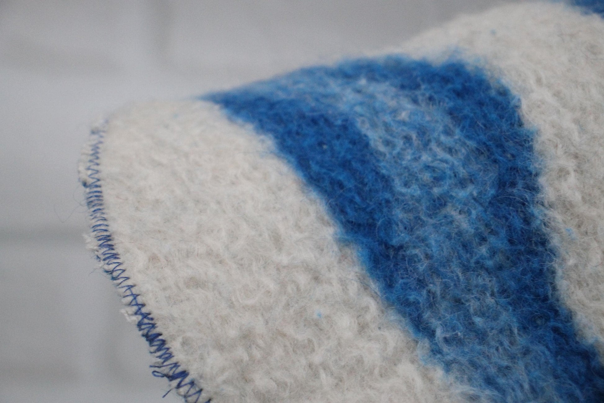 Wool Sauna Hat for Bath, Handmade blue Banya Hat.