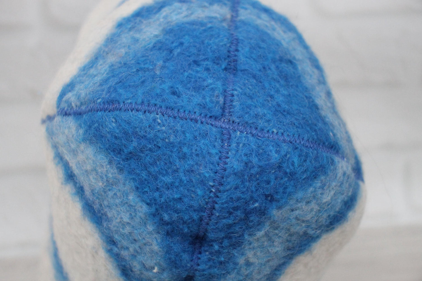 Wool Sauna Hat for Bath, Handmade blue Banya Hat.