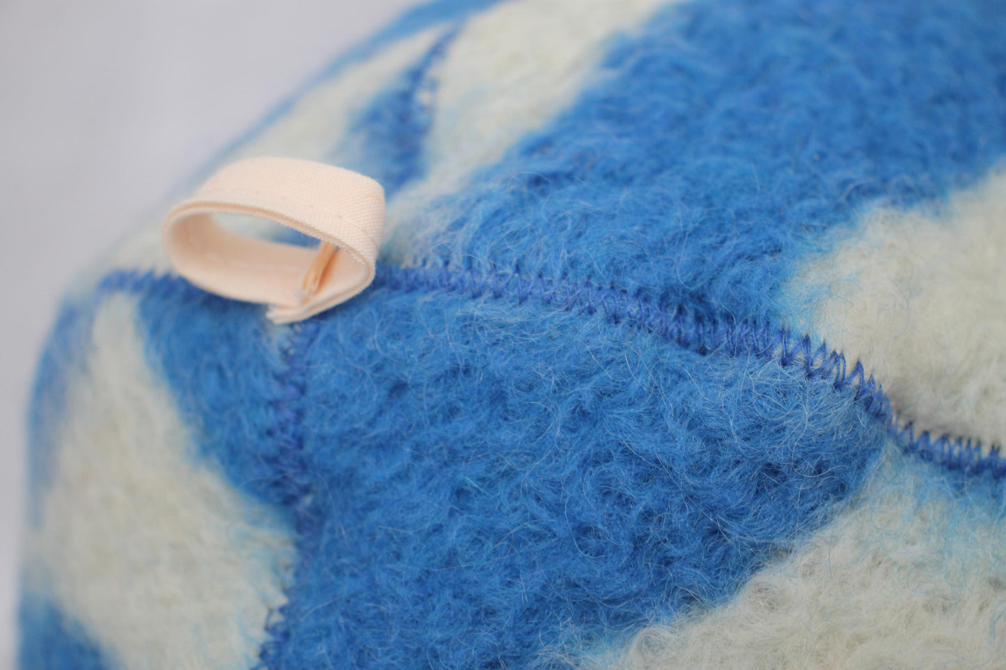 Wool Sauna Hat for Bath, Handmade blue Banya Hat.