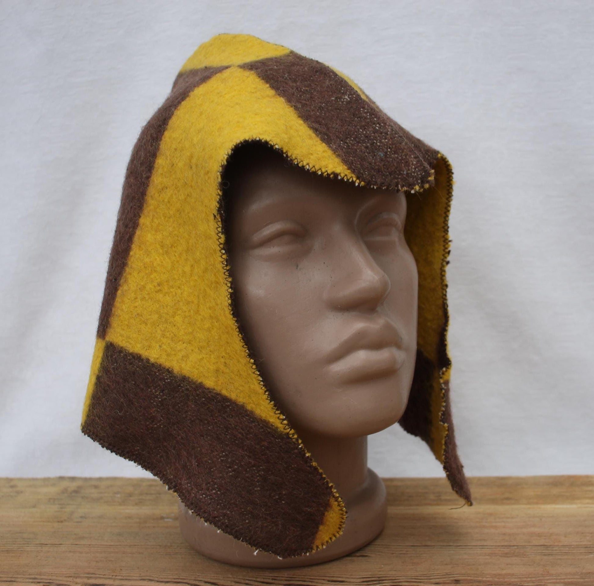 Sauna Hat 100% Natural Wool,sauna hat viking,sauna green hat cool,handmade sauna hat vegan,hat with mitten for a bath,sauna hat for men.