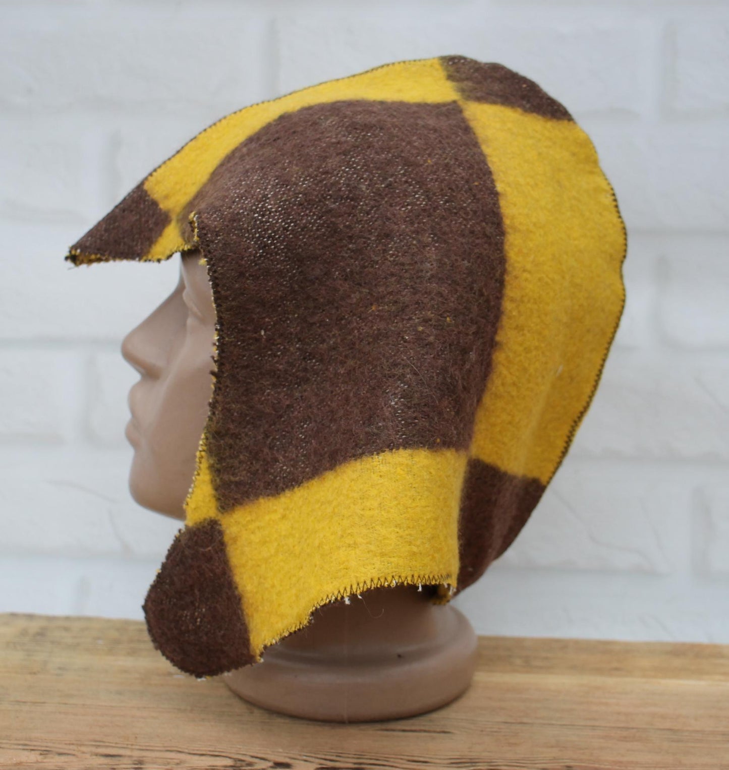 Sauna Hat 100% Natural Wool,sauna hat viking,sauna green hat cool,handmade sauna hat vegan,hat with mitten for a bath,sauna hat for men.