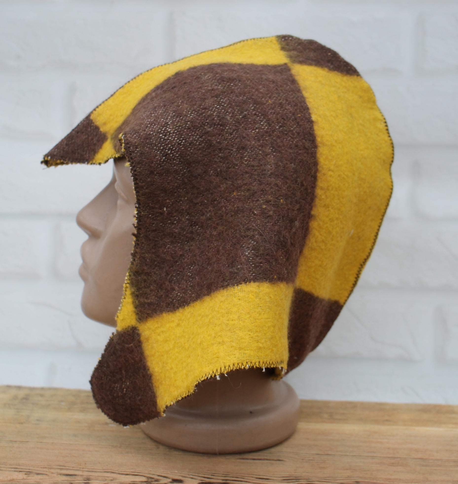 Sauna Hat 100% Natural Wool,sauna hat viking,sauna green hat cool,handmade sauna hat vegan,hat with mitten for a bath,sauna hat for men.