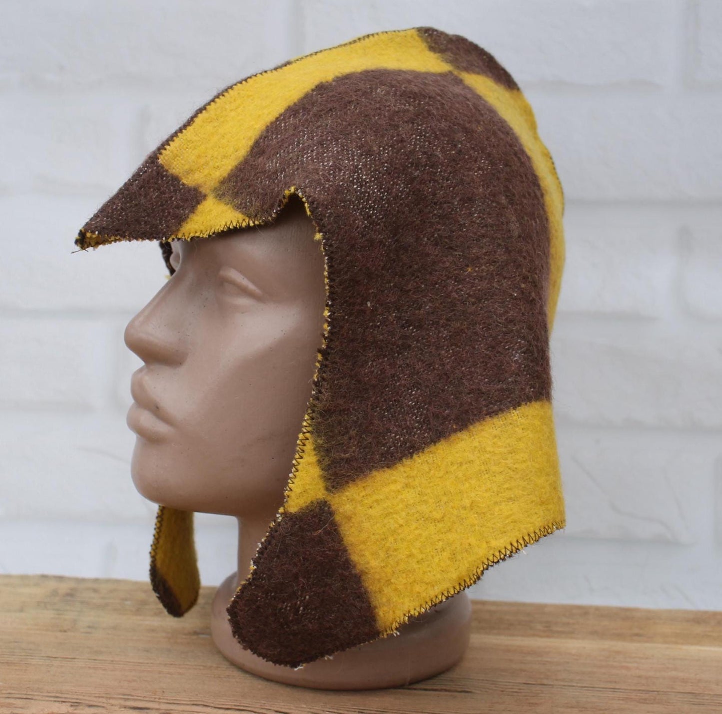 Sauna Hat 100% Natural Wool,sauna hat viking,sauna green hat cool,handmade sauna hat vegan,hat with mitten for a bath,sauna hat for men.