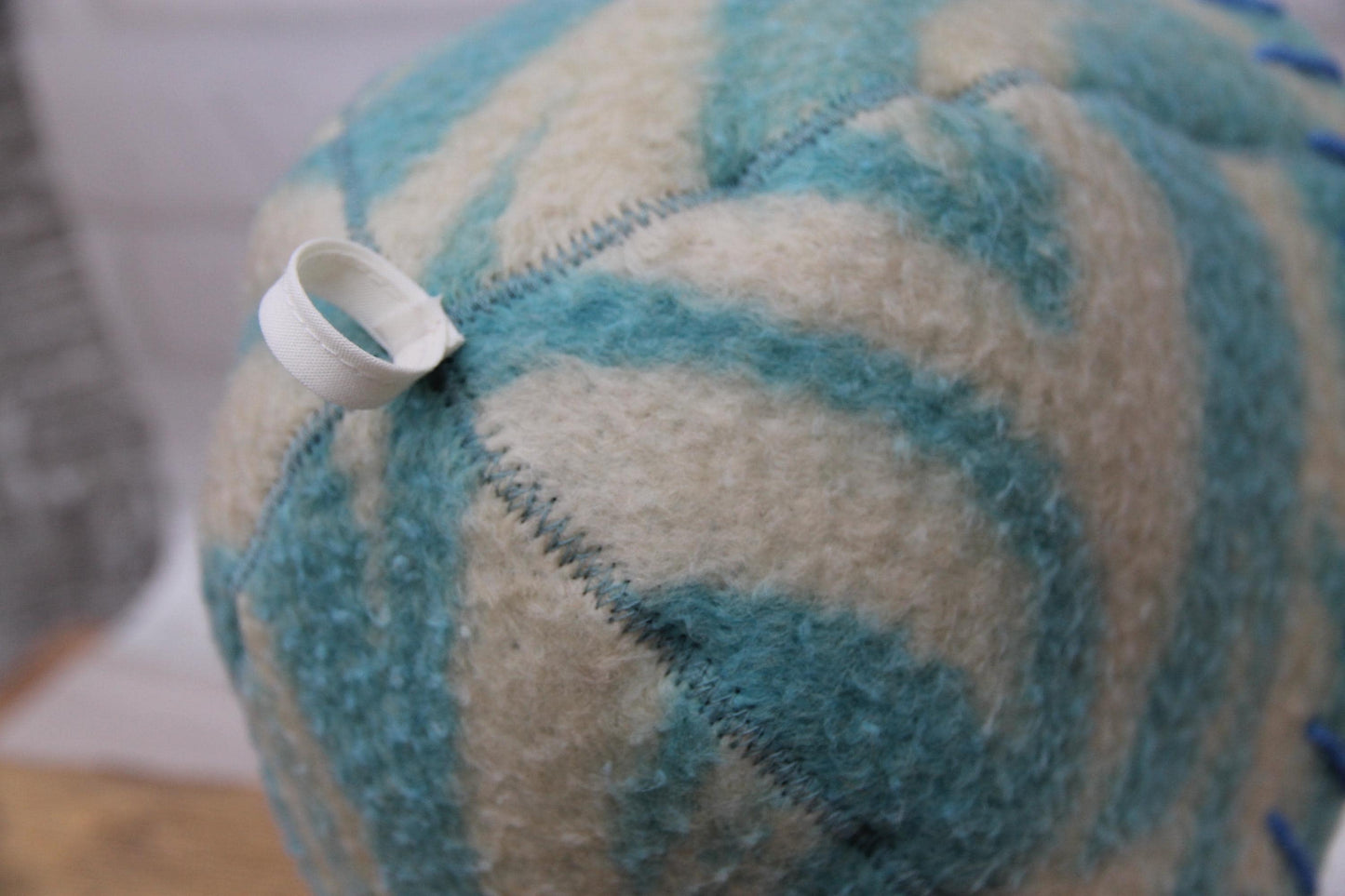 Wool Sauna Hat for Bath, Handmade blue Banya Hat.