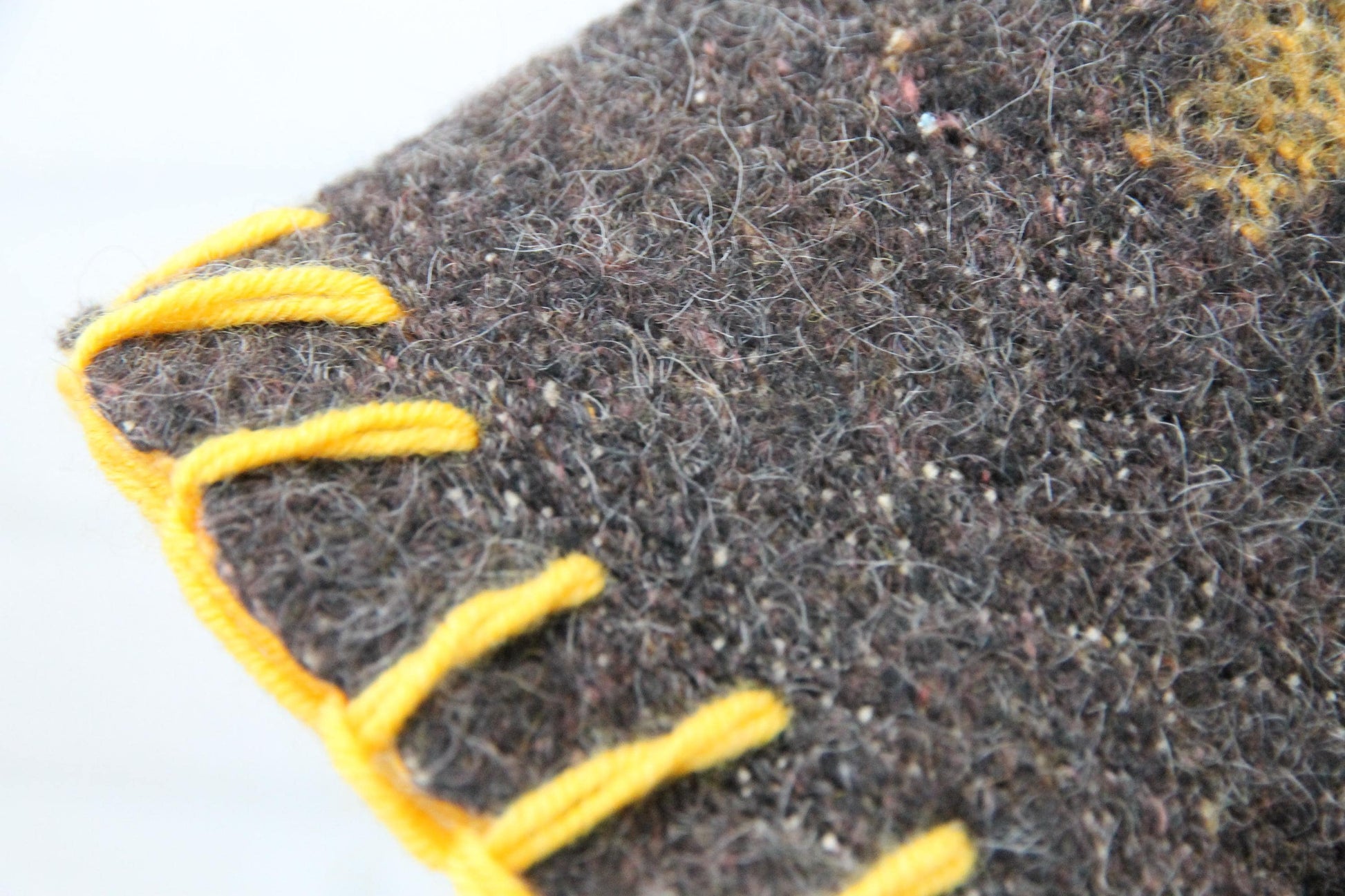 Brown Wool Sauna Hat with Floral, Handmade from Upcycled Vintage Blanket, Unisex Spa Hat,Spa Wellness Accessory,Unique Gift for Sauna.