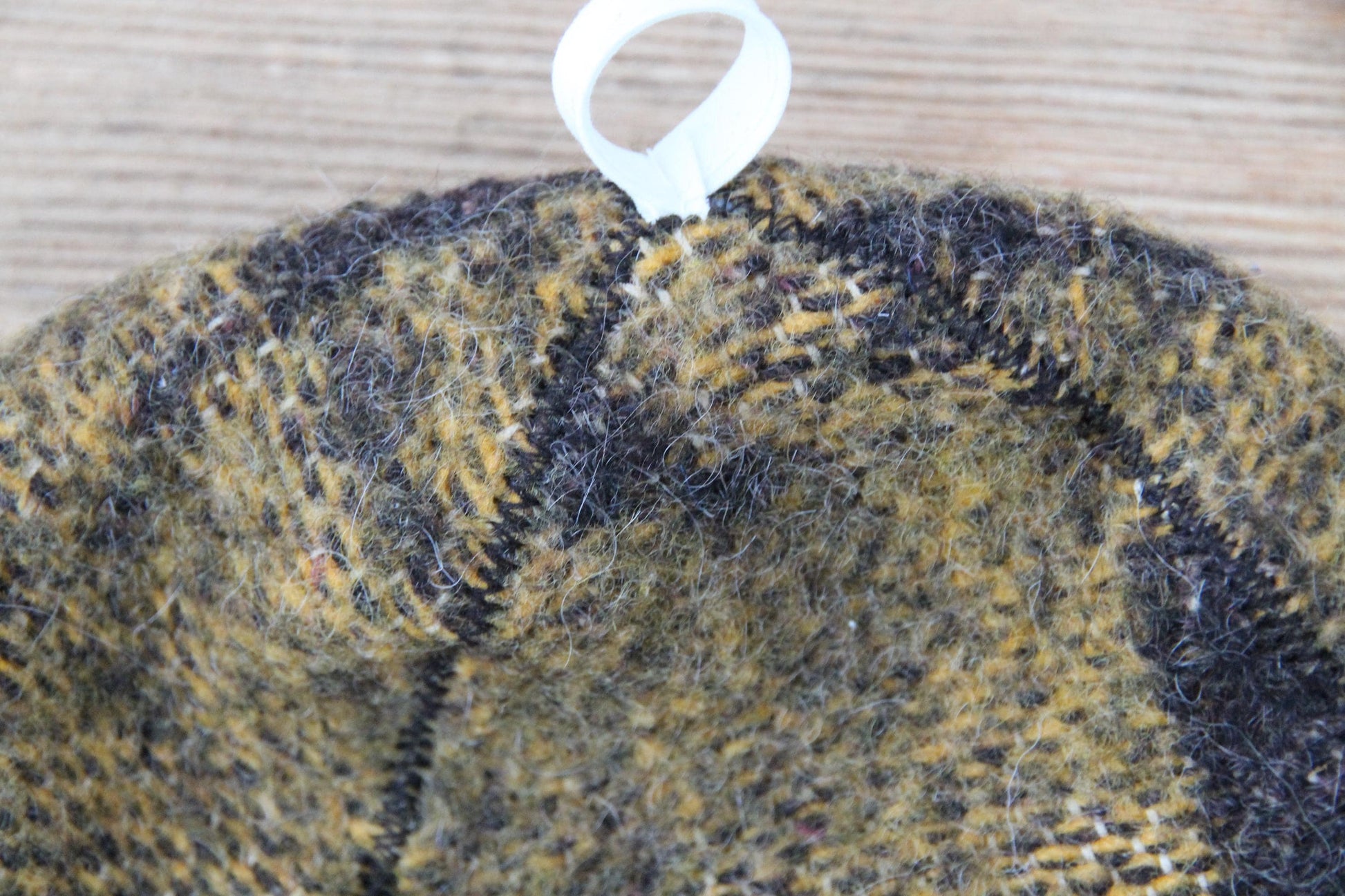 Brown Wool Sauna Hat with Floral, Handmade from Upcycled Vintage Blanket, Unisex Spa Hat,Spa Wellness Accessory,Unique Gift for Sauna.