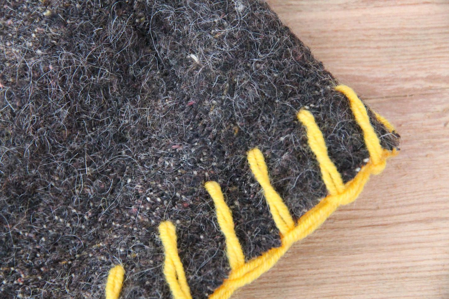 Brown Wool Sauna Hat with Floral, Handmade from Upcycled Vintage Blanket, Unisex Spa Hat,Spa Wellness Accessory,Unique Gift for Sauna.