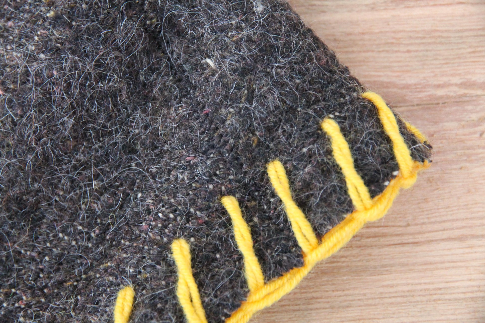 Brown Wool Sauna Hat with Floral, Handmade from Upcycled Vintage Blanket, Unisex Spa Hat,Spa Wellness Accessory,Unique Gift for Sauna.