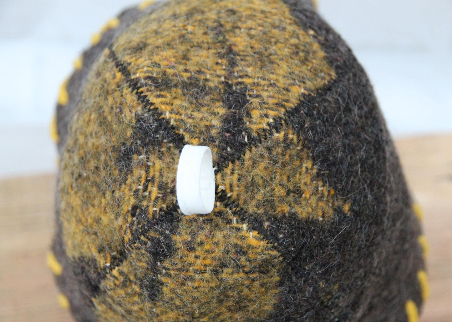 Brown Wool Sauna Hat with Floral, Handmade from Upcycled Vintage Blanket, Unisex Spa Hat,Spa Wellness Accessory,Unique Gift for Sauna.