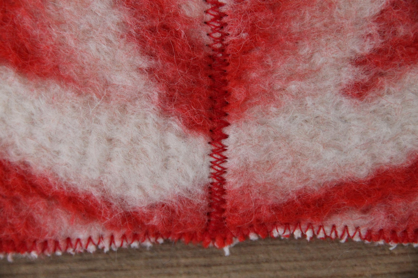 Wool Sauna Hat for Bath, Handmade red Banya Hat.