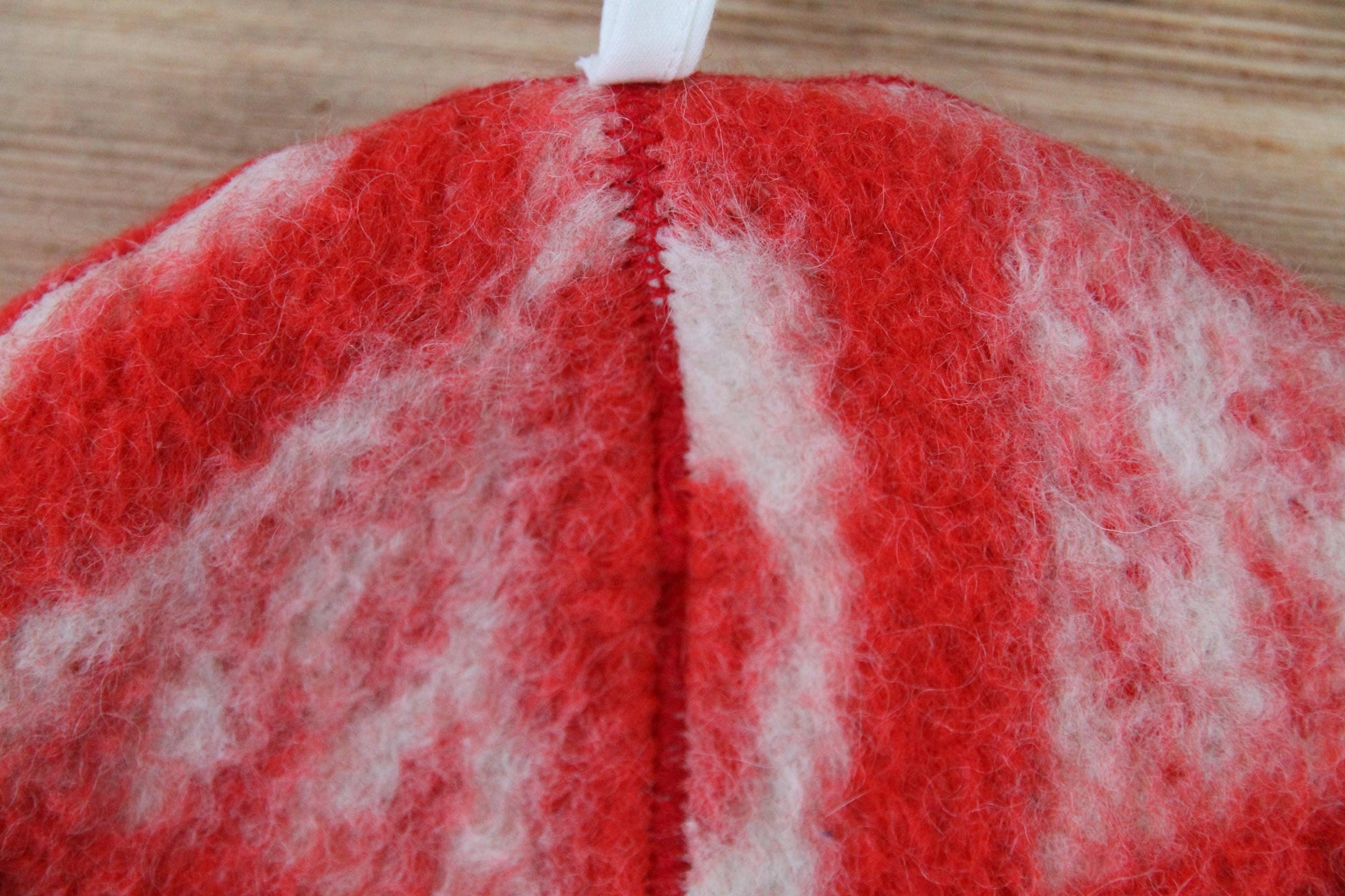 Wool Sauna Hat for Bath, Handmade red Banya Hat.