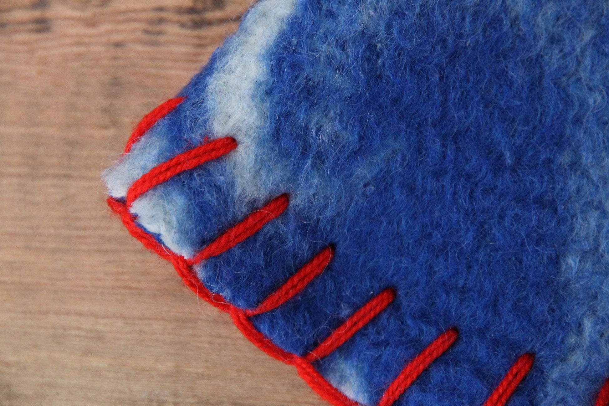 Wool Sauna Hat for Bath, Handmade blue Banya Hat.