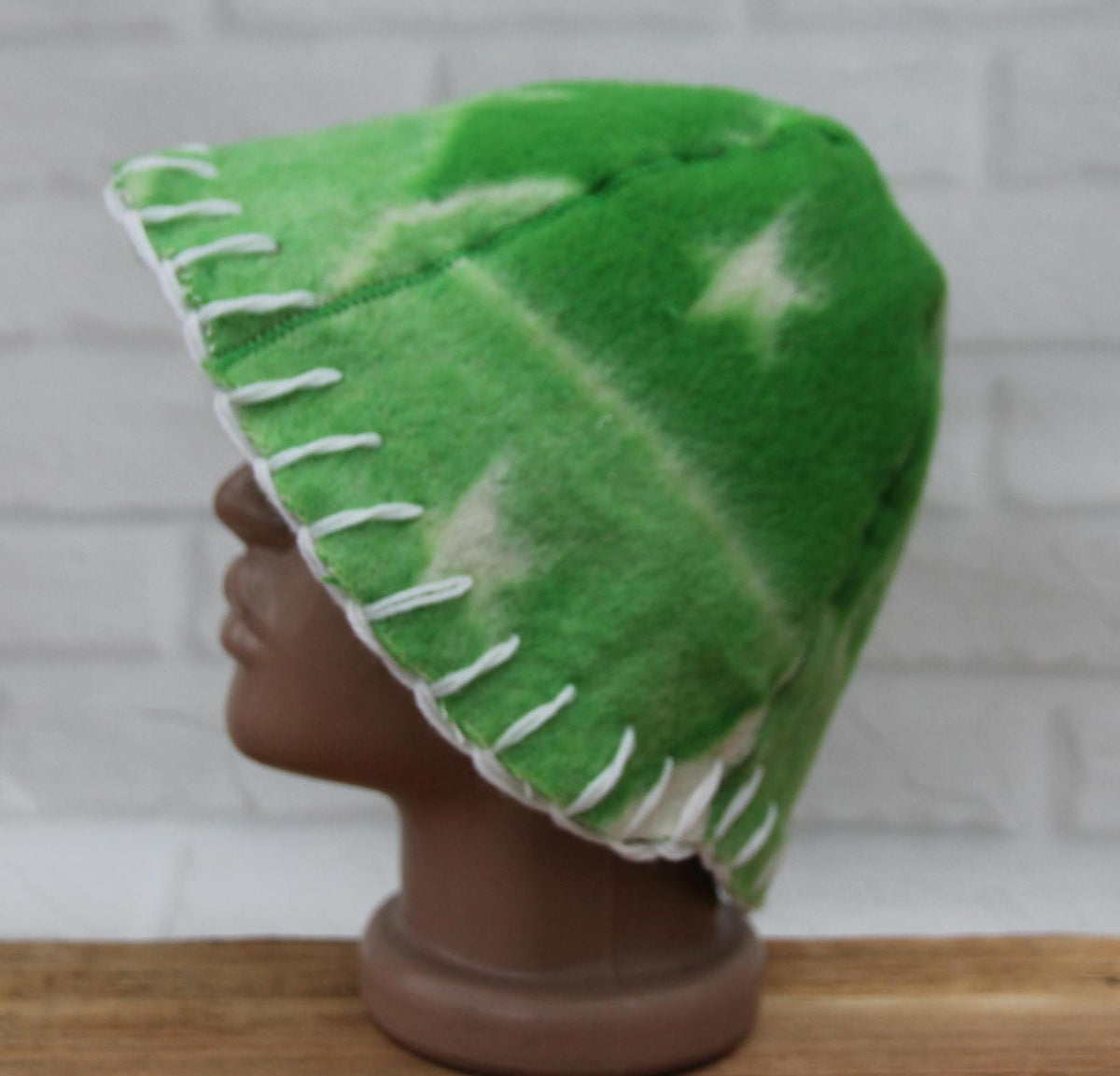 Sauna hat wool, green banya hat, sauna accessories, flower wool sauna hat, custom felt sauna hat, bucket hat, double-sided hat