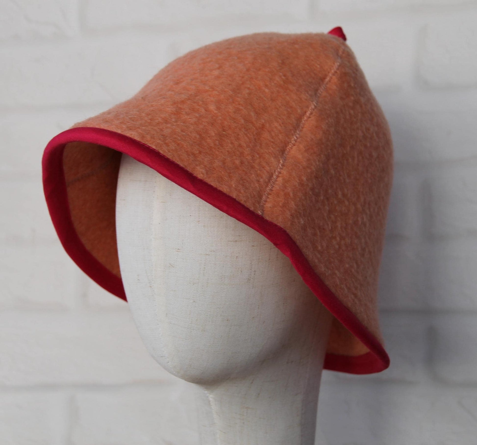 100% wool sauna hat thick, large hat for a bath,embrodiered organic sauna pink hat cool, handmade banya hat.