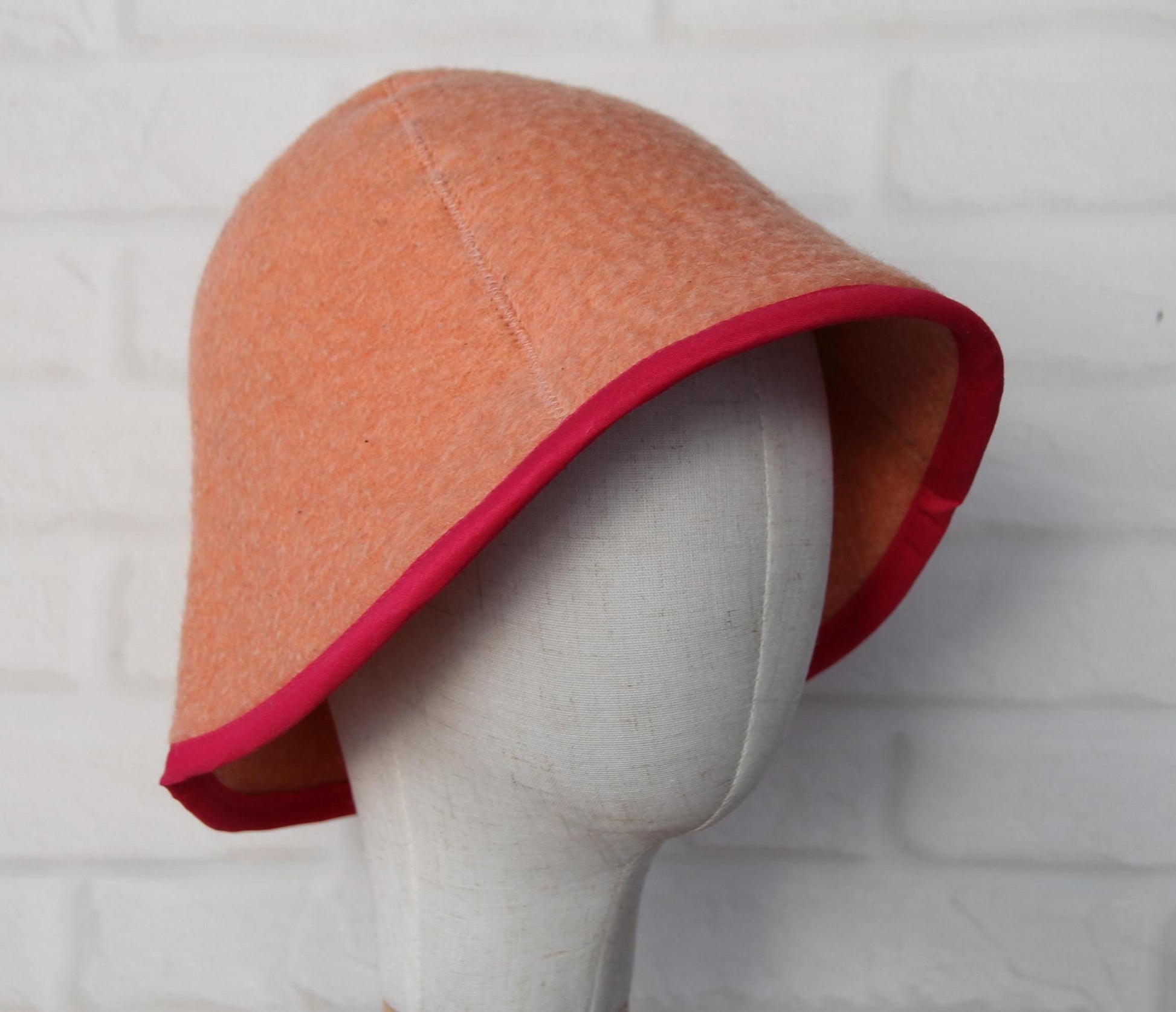 100% wool sauna hat thick, large hat for a bath,embrodiered organic sauna pink hat cool, handmade banya hat.