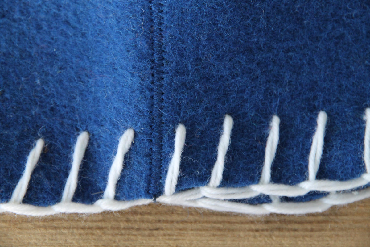 Wool Sauna Hat for Bath, Handmade blue Banya Hat.
