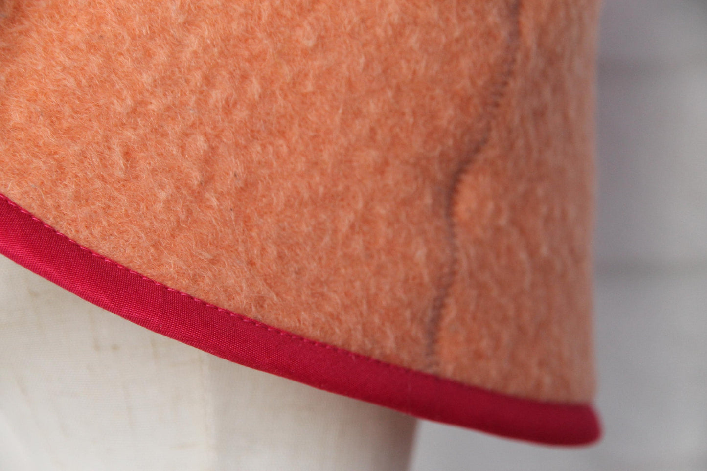 100% wool sauna hat thick, large hat for a bath,embrodiered organic sauna pink hat cool, handmade banya hat.