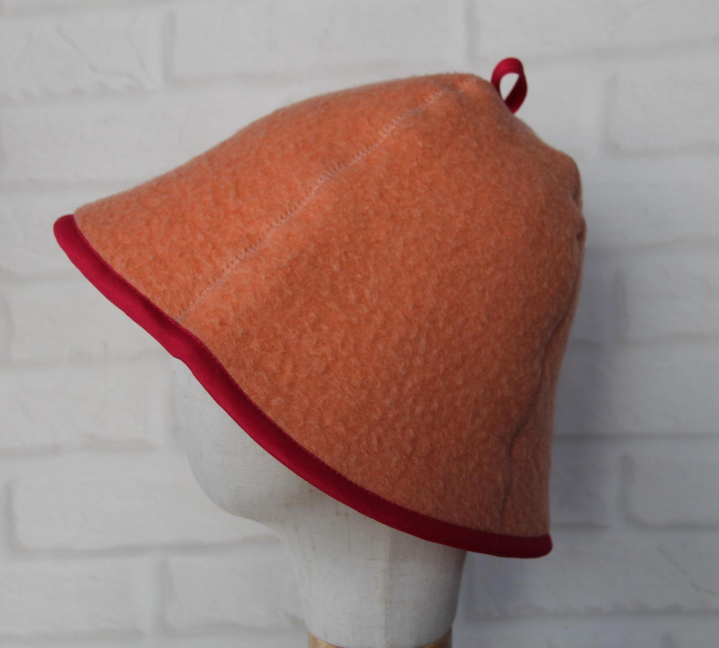 100% wool sauna hat thick, large hat for a bath,embrodiered organic sauna pink hat cool, handmade banya hat.