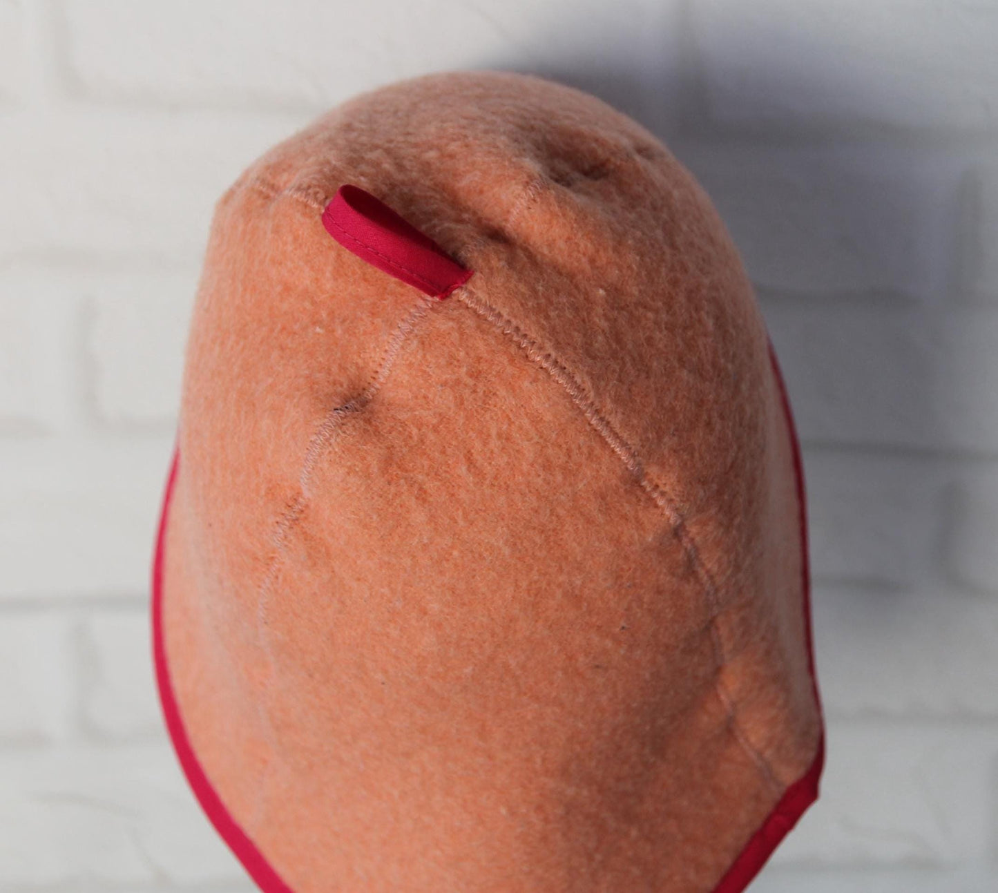 100% wool sauna hat thick, large hat for a bath,embrodiered organic sauna pink hat cool, handmade banya hat.