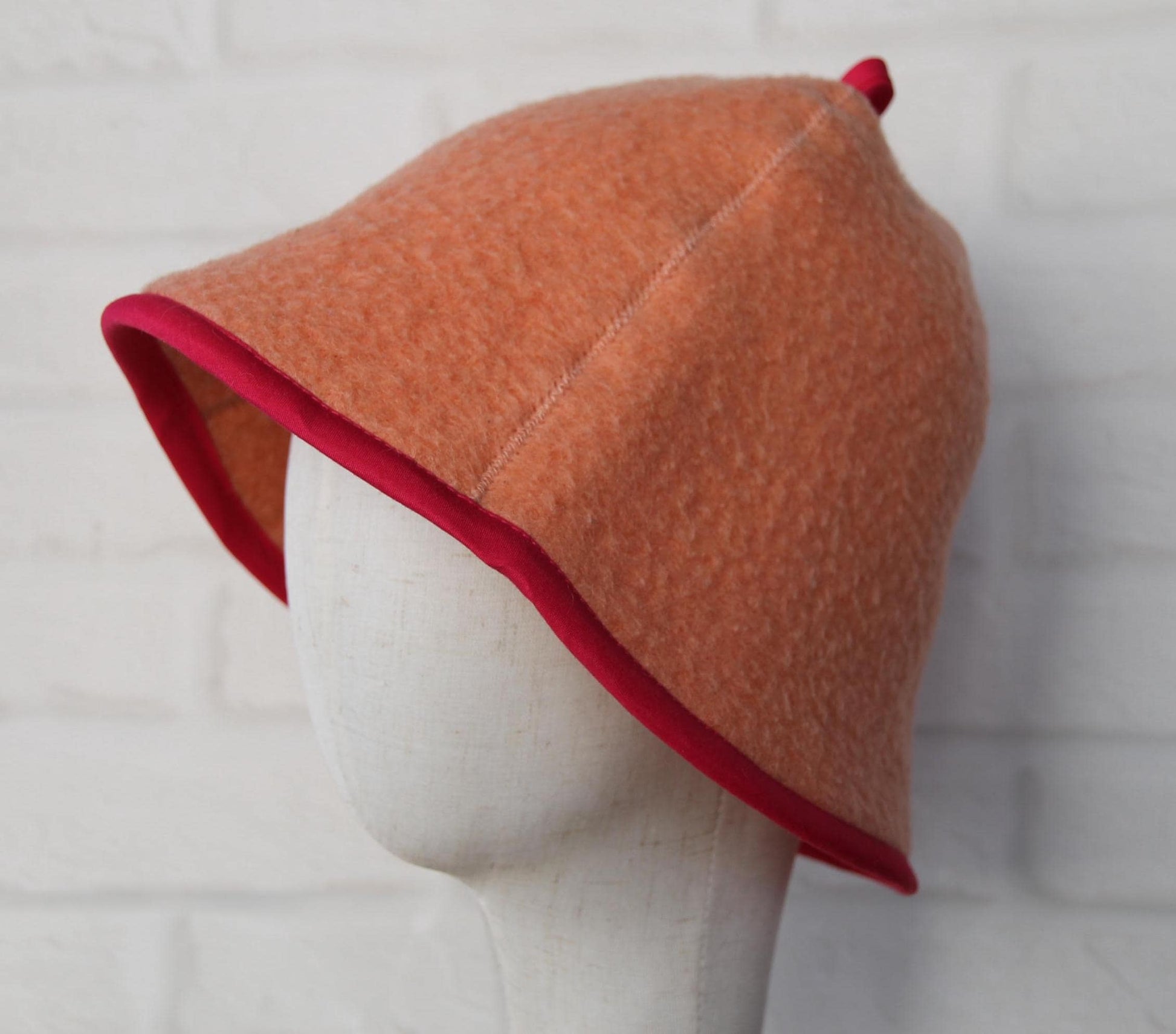 100% wool sauna hat thick, large hat for a bath,embrodiered organic sauna pink hat cool, handmade banya hat.
